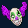 slugger time slot clown mask symbol