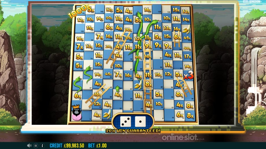 snakes and ladders megadice slot snakes and ladders board bonus feature