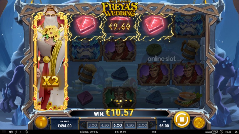 tales of asgard freyas wedding slot wilds feature