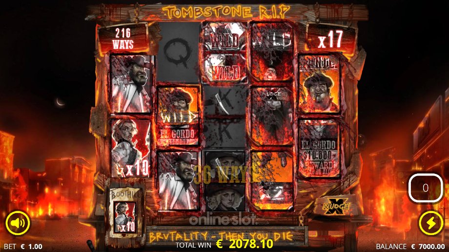 tombstone rip slot boothill free spins feature