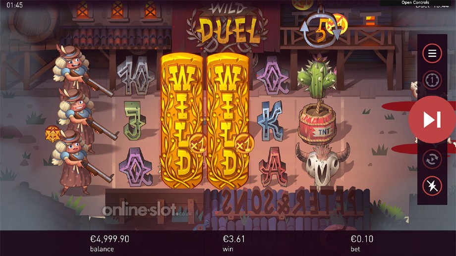 wild duel slot free spins feature