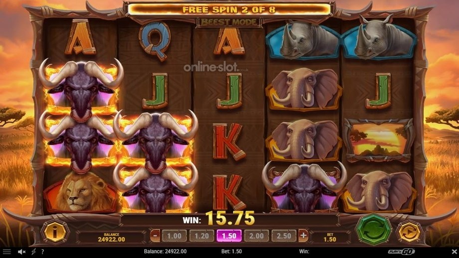 win a beest slot beest mode spins feature