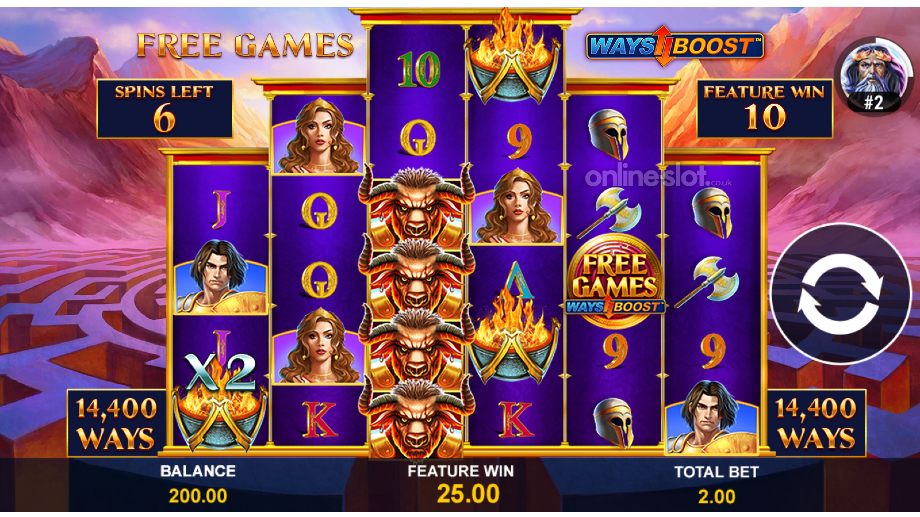 age of the gods maze keeper slot ways boost free games feature