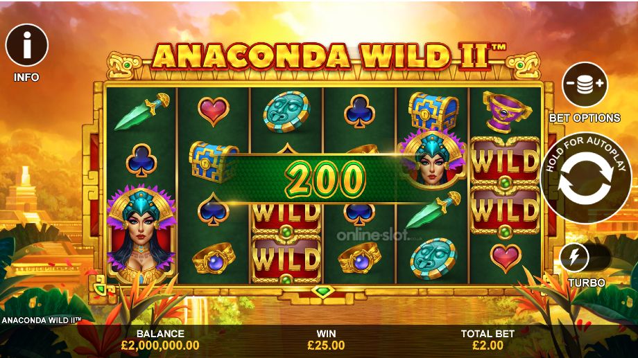 anaconda wild 2 slot base game