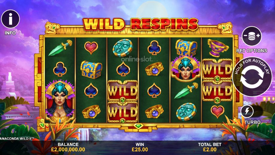 anaconda wild 2 slot wild respins feature
