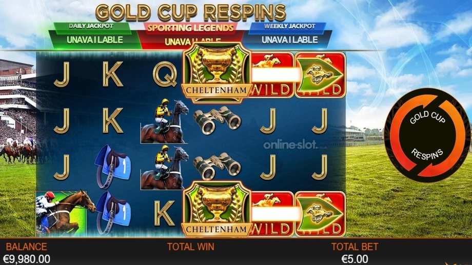 cheltenham sporting legends slot gold cup respins