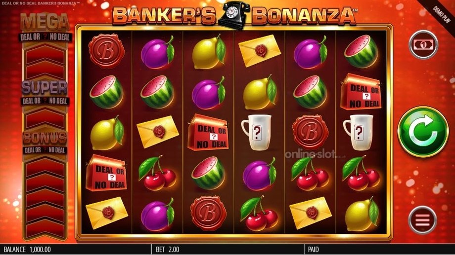 deal or no deal bankers bonanza slot base game