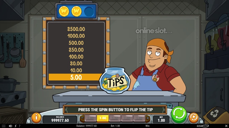 fat frankies slot flip the tip feature