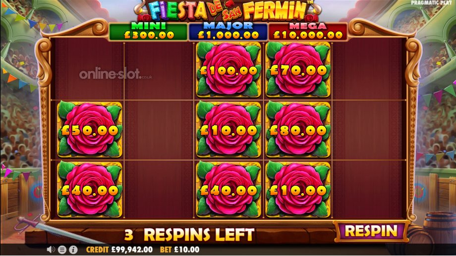 fiesta de san fermin slot money respin feature