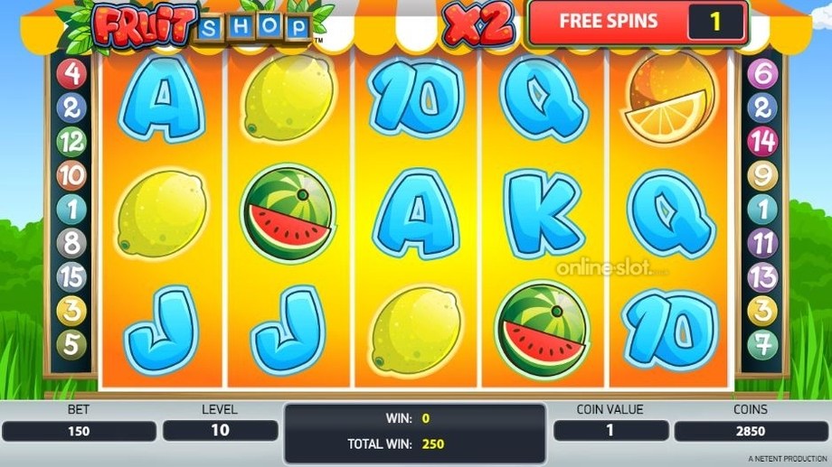 fruit shop slot free spins feature