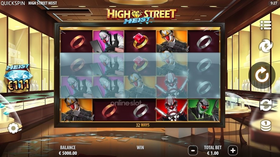 high street heist slot base game