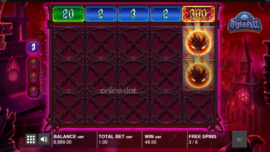 nightfall slot free games feature