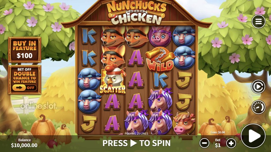 nunchucks chicken slot base game