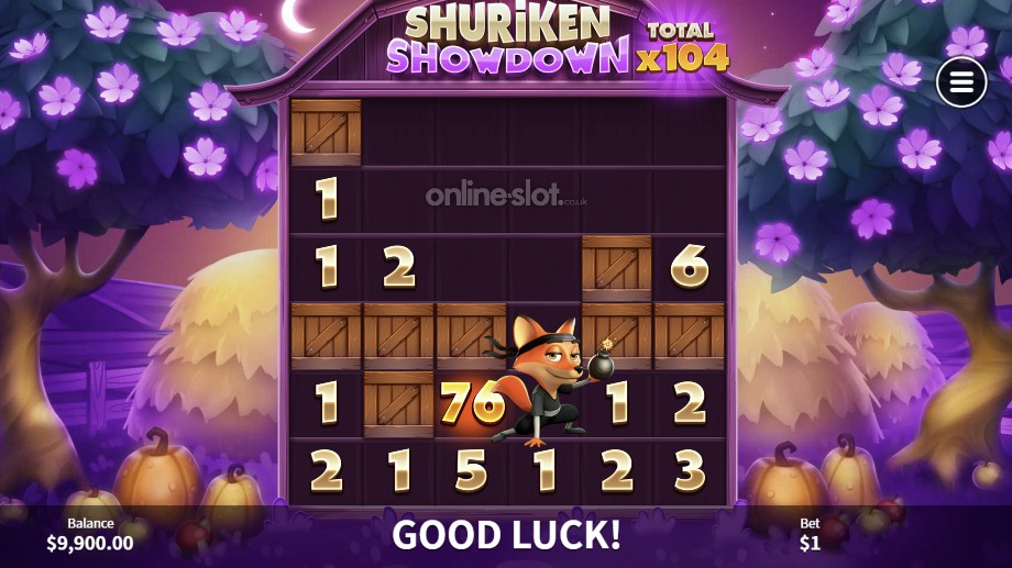 nunchucks chicken slot shuriken showdown feature