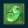 pacific gold slot green swirl symbol