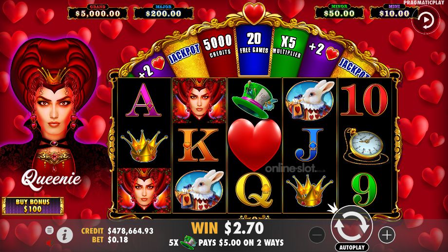 queenie slot free spins feature