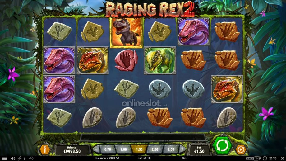 raging rex 2 slot base game
