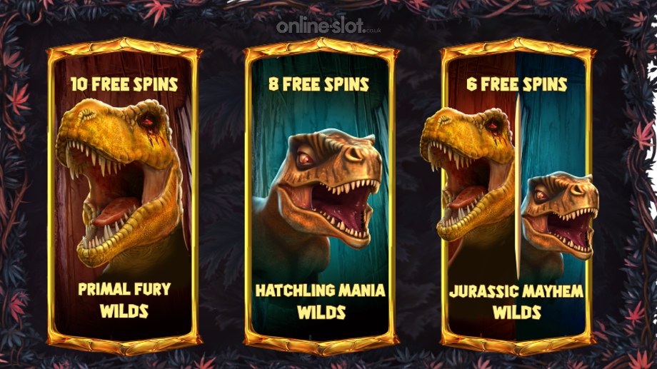 raging rex 2 slot free spins features