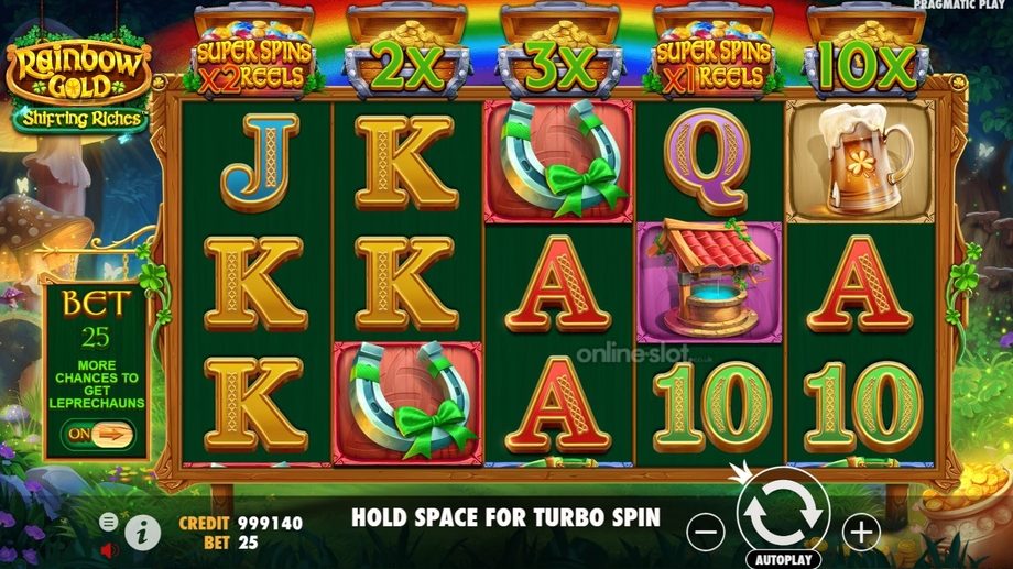 rainbow gold shifting riches slot base game