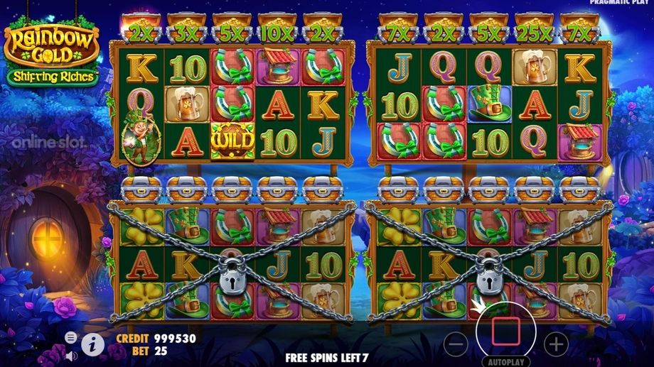 rainbow gold shifting riches slot free spins feature