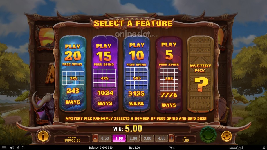 safari of wealth slot free spins feature