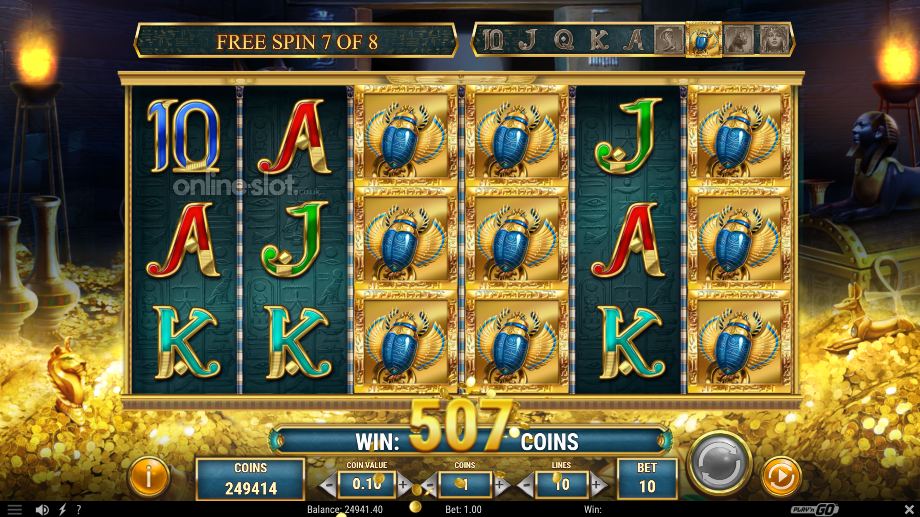 secret of dead slot free spins feature