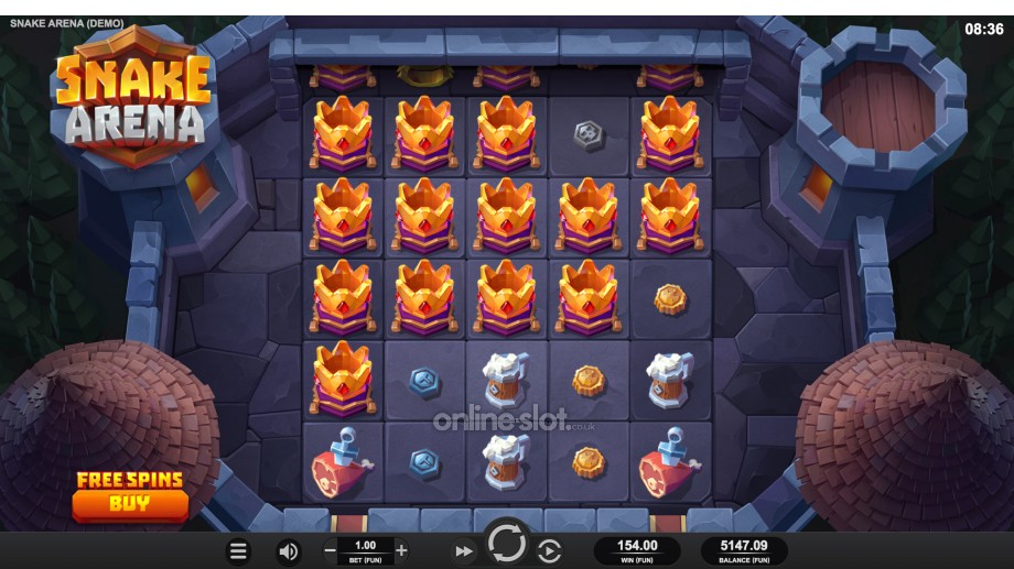 snake arena slot base game