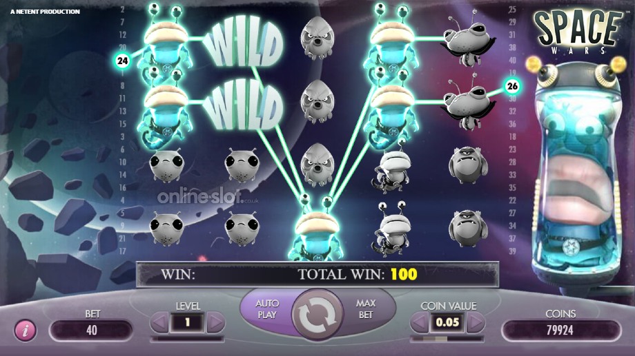 space wars slot re spin feature