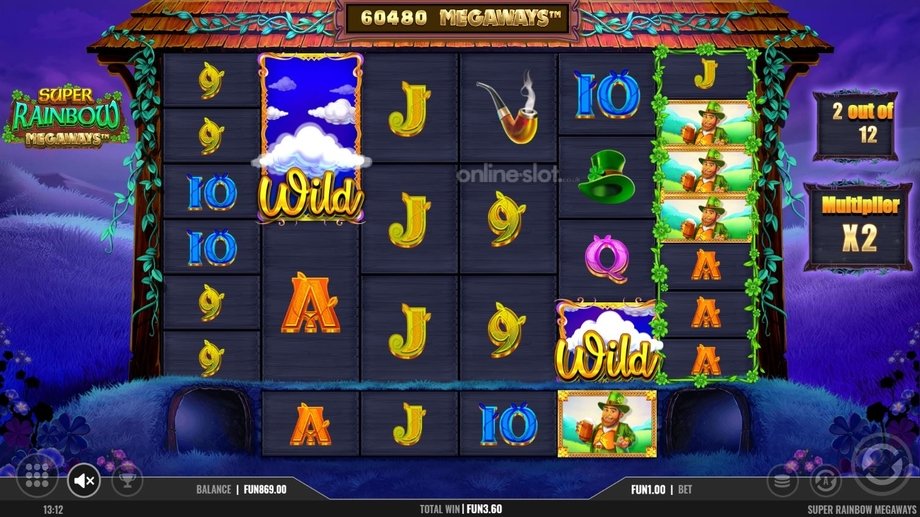 super rainbow megaways slot free spins feature