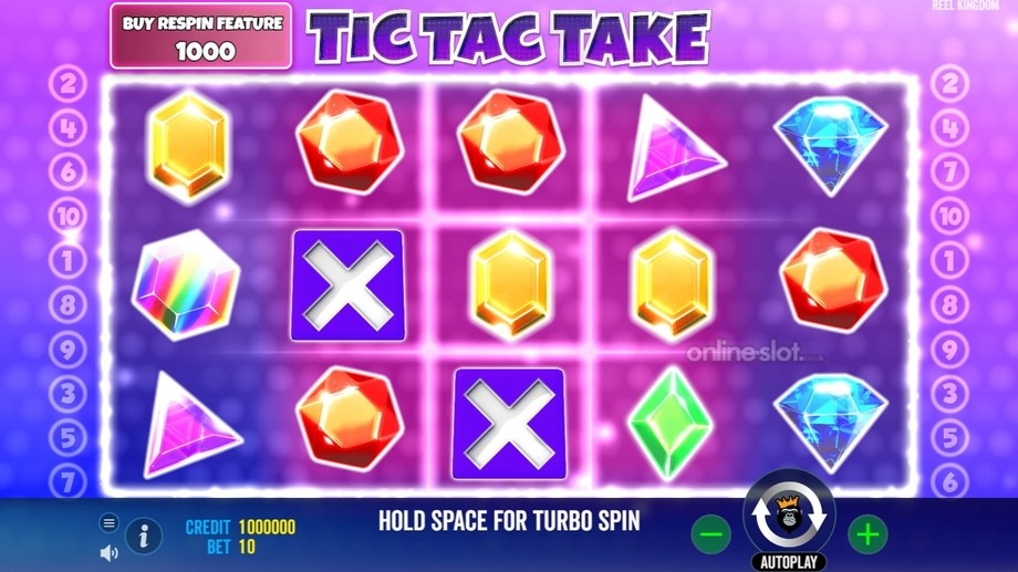 tic tac take slot base game