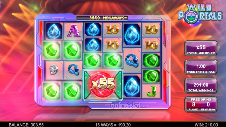 wild portals megaways slot free spins feature