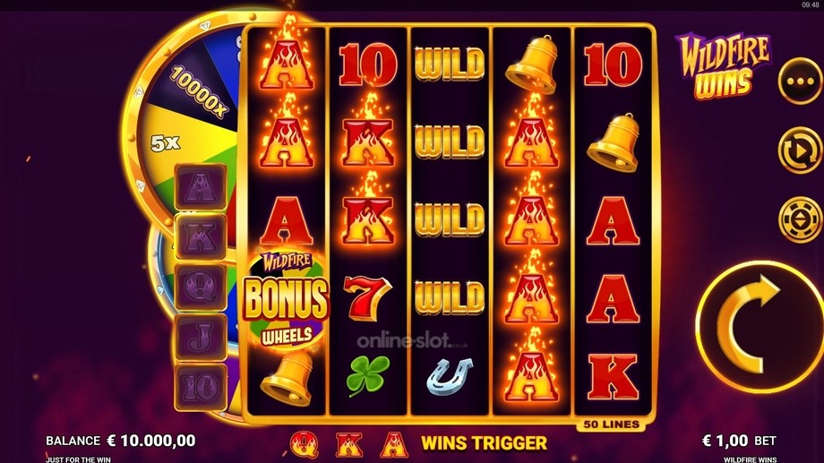 wildfire wins slot base game