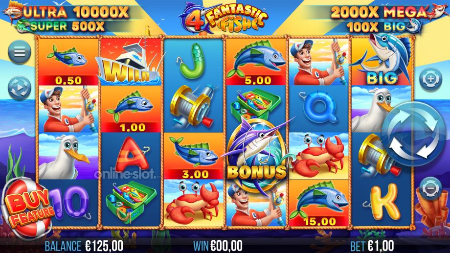 4 fantastic fish slot base game