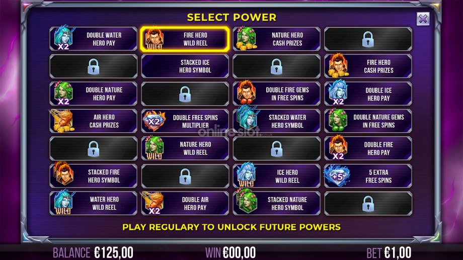 7 elements slot future powers feature