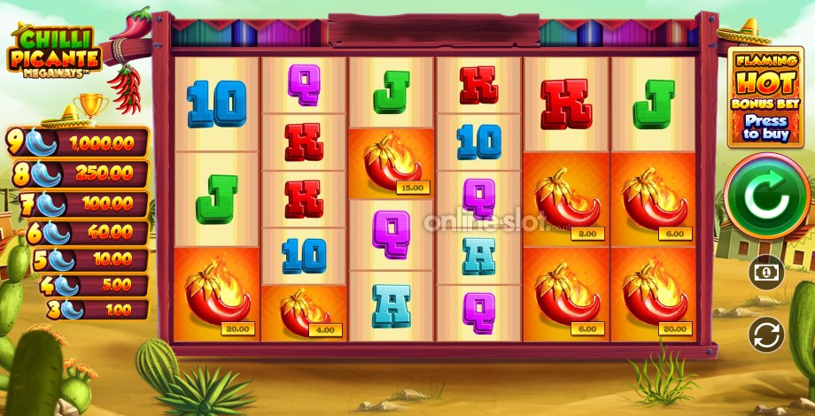 chilli picante megaways slot base game