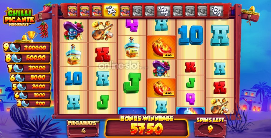 chilli picante megaways slot chilli hot free spins feature