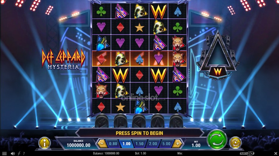 def leppard hysteria slot base game