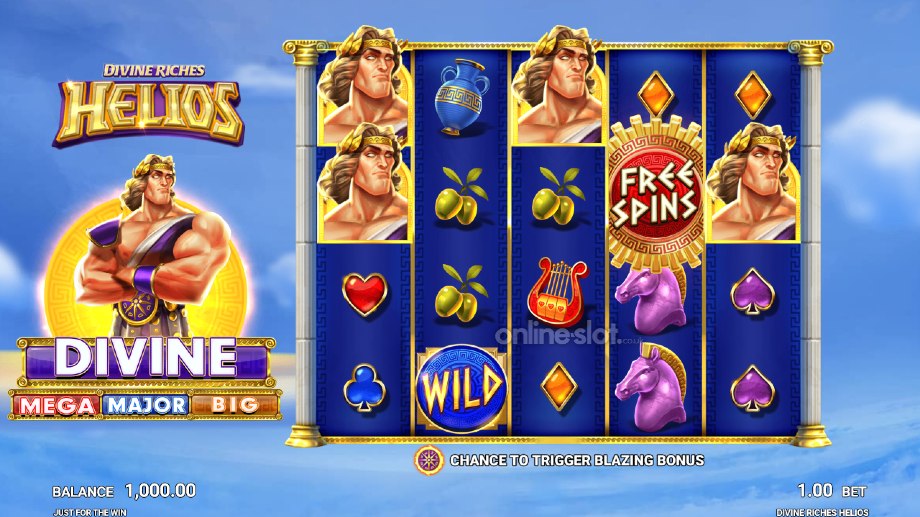divine riches helios slot base game