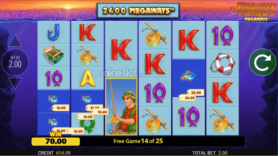fishin frenzy megaways slot fisherman free games feature