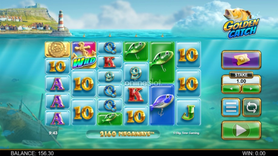 golden catch megaways slot base game