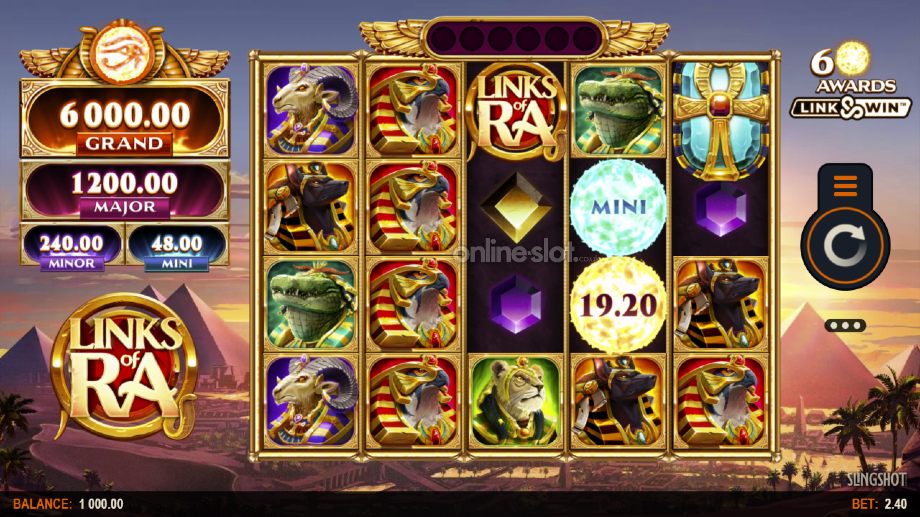 links of ra slot base game