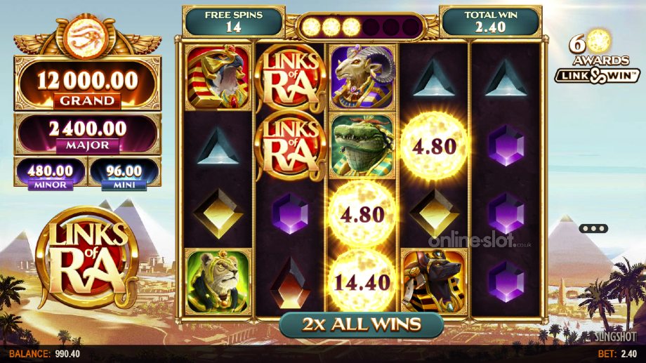 links of ra slot free spins feature