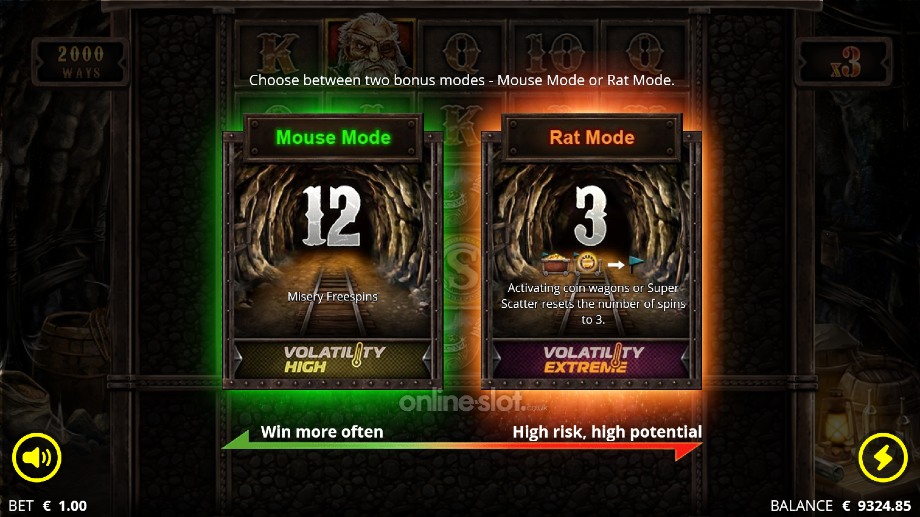 misery mining slot misery free spins feature
