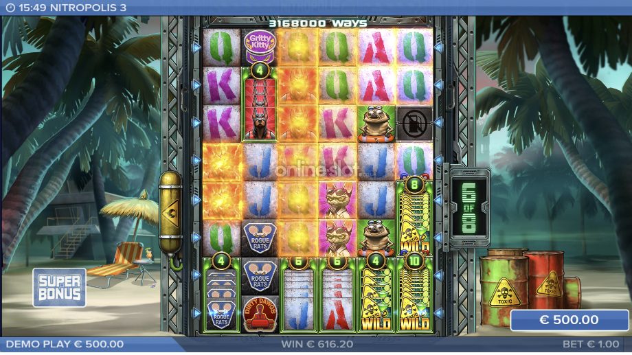 nitropolis 3 slot bonus game feature
