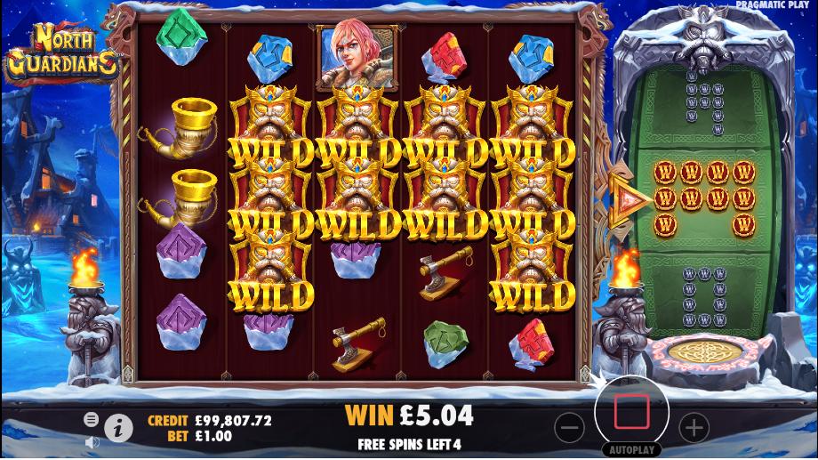 north guardians slot free spins feature