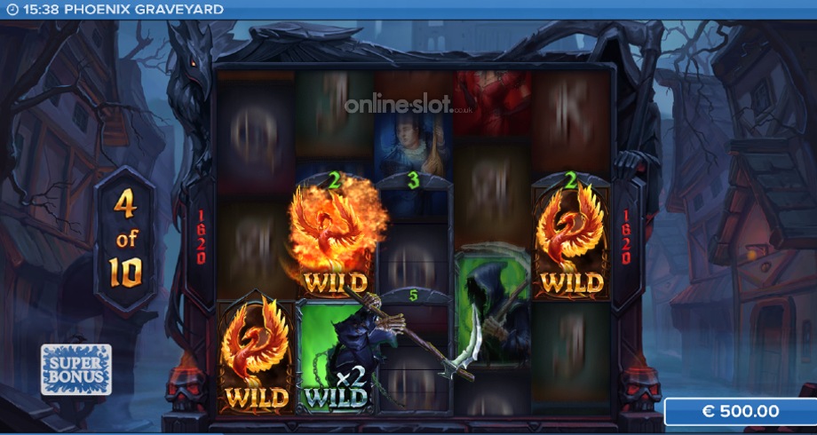phoenix graveyard slot bonus game feature