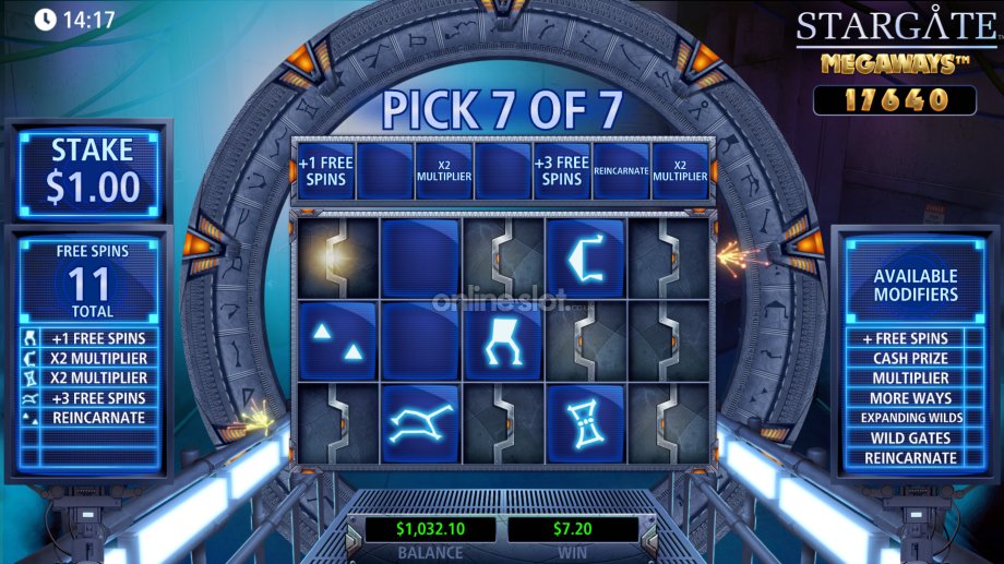stargate megaways slot bonus game feature