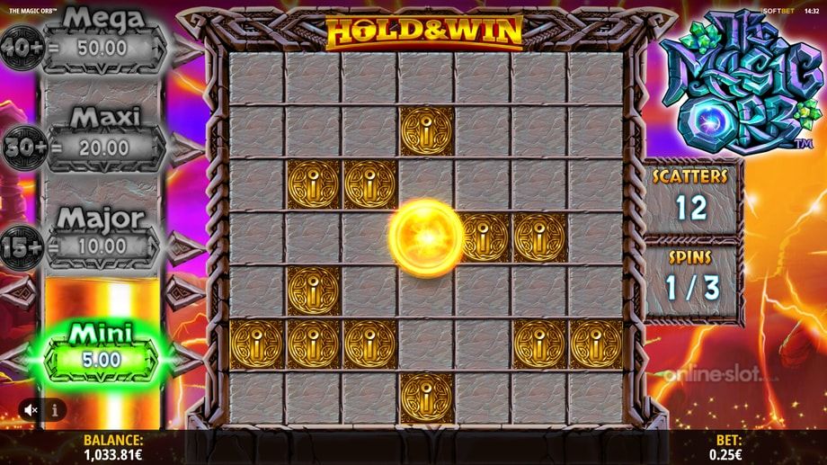 the magic orb hold and win slot base game