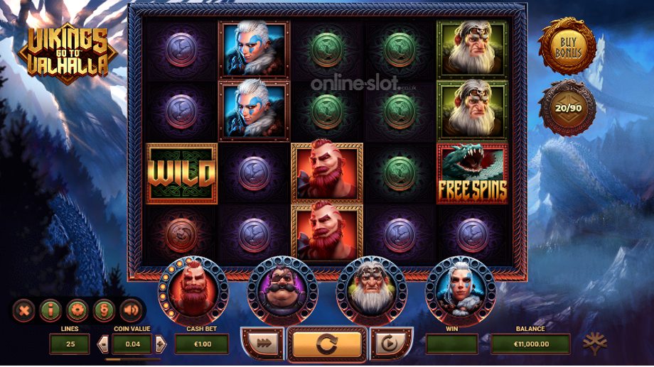 vikings go to valhalla slot base game
