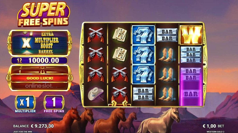 western gold 2 double barrel slot super free spins feature